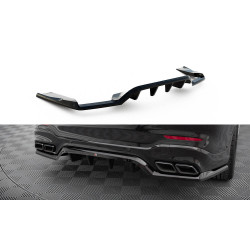 MAXTON DESIGN prelungire centrală bară spate pentru Mercedes-AMG GLC 63 SUV X253 (cu bare verticale), negru lucios, V1