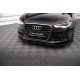 Body kit și tuning vizual MAXTON DESIGN prelungire bară față pentru Audi A6 C7, negru lucios, V2 | race-shop.ro