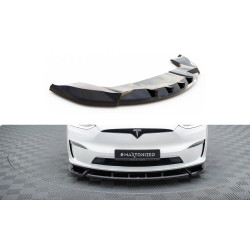 MAXTON DESIGN prelungire bară față pentru Tesla Model X Mk1 Facelift, negru lucios, V2