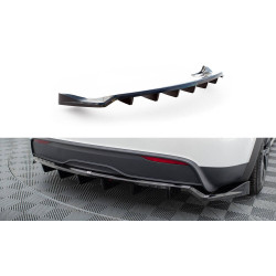 MAXTON DESIGN prelungire centrală bară spate pentru Tesla Model X Mk1 Facelift (cu bare verticale), negru lucios