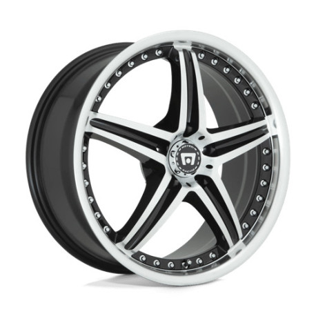 Jante aliaj Motegi Motegi MR107 D5S roată 17x7.5 5X108 72.56 ET45, Gloss black | race-shop.ro