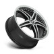 Jante aliaj Motegi Motegi MR107 D5S roată 17x7.5 5X108 72.56 ET45, Gloss black | race-shop.ro