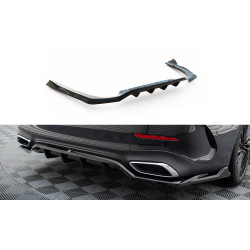 MAXTON DESIGN prelungire centrală bară spate pentru Mercedes-Benz E AMG-Line W214 (cu bare verticale), negru lucios