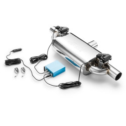 RM Motors amortizor de zgomot transversal 76mm cu supapă electrică