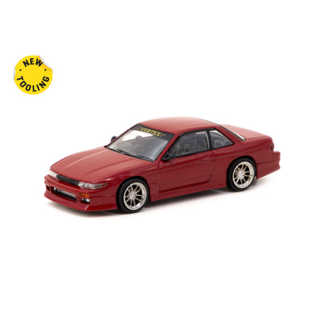 Car models Model de mașină TARMAC WORKS 1/64 Nissan Silvia S13 Vertex | Roșu metalic | race-shop.ro