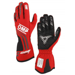 Mănuși de curse OMP ONE EVO X my2024 cu omologare FIA (cusături externe) roșu