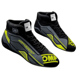Pantofi de curse FIA OMP Sport, negru/galben-fluo