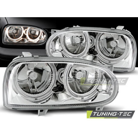 Iluminare auto FARURI AGEL EYES CROM pentru VW GOLF 3 09.91-08.97 | race-shop.ro
