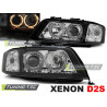 XENON HEADLIGHTS ANGEL EYES BLACK fits AUDI A6 10.99-06.01