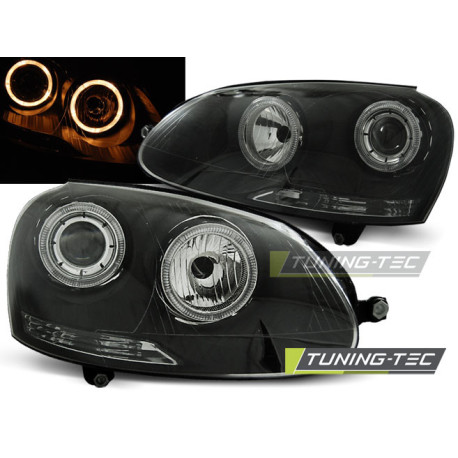 Iluminare auto FARURI AGEL EYES NEGRU pentru VW GOLF 5 10.03-09 | race-shop.ro