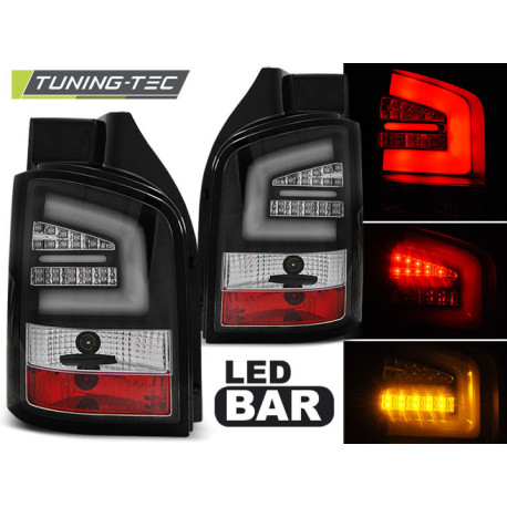 Iluminare auto LED BAR Stopuri NEGRU pentru VW T5 04.03-09 | race-shop.ro