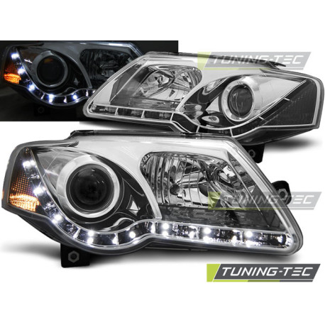 Iluminare auto FARURI DE ZI CROM pentru VW PASSAT B6 3C 03.05-10 | race-shop.ro