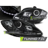 HEADLIGHTS DAYLIGHT BLACK fits SEAT LEON ALTEA 09-12