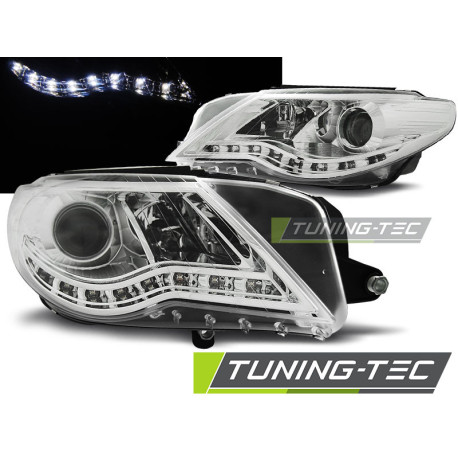 Iluminare auto FARURI CU LUMINĂ DE ZI CROMATĂ se potrivește VW PASSAT 08-12 CC | race-shop.ro