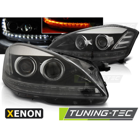 Iluminare auto XENON HEADLIGHTS DAYLIGHT BLACK se potrivește MERCEDES W221 05-09 | race-shop.ro