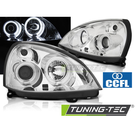 Iluminare auto RENAULT CLIO II 06.01-09.05 ANGEL EYES CCFL CHROME | race-shop.ro