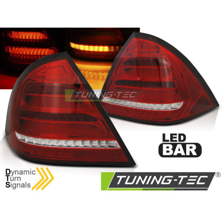 Iluminare auto STOPURI SPATE BARĂ LED ROȘU ALB SEQ se potrivește MERCEDES W203 SEDAN 00-04 | race-shop.ro
