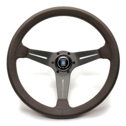 Nardi Deep Corn Steering Wheel, Brown Piele, Grey Spokes, Brown Stitching, 75mm Adâncime, 350mm