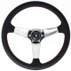 Volane sport Nardi Deep Corn Steering Wheel, piele, 75mm Adâncime, 350mm, spițe cromate | race-shop.ro