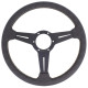 Volane sport Nardi Classic ND34 Steering Wheel, 40mm Adâncime, spițe negre, piele neagră | race-shop.ro