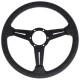 Volane sport Nardi Classic ND34 Steering Wheel, 40mm Adâncime, spițe negre, piele perforata neagra | race-shop.ro
