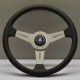 Volane sport Nardi Classic ND34 Steering Wheel, 40mm Adâncime, spițe din satin, piele perforata neagra | race-shop.ro