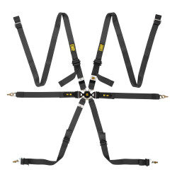 Centuri de siguranță sport în 6 puncte FIA OMP ONE VERSA ENDURANCE 2" (50mm), negru