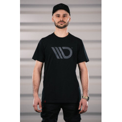 Tricou pentru bărbați MAXTON Design, negru cu logo gri