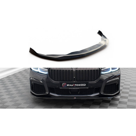 Body kit și tuning vizual MAXTON DESIGN prelungire bară față pentru BMW 7 G11 M-Pack Facelift, negru lucios, V4 | race-shop.ro