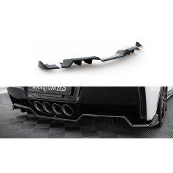 MAXTON DESIGN prelungire bară spate + prelungiri laterale pentru Chevrolet Corvette C7 (cu bare verticale), negru lucios