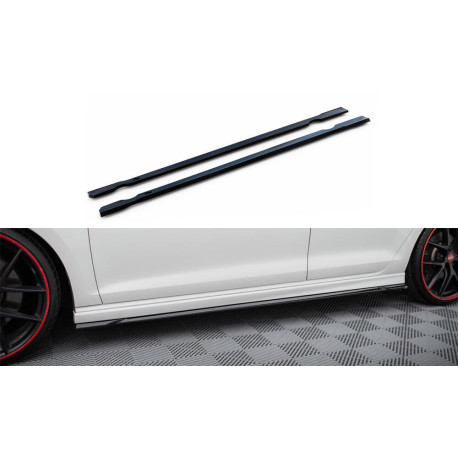 Body kit și tuning vizual MAXTON DESIGN prelungiri praguri pentru Volkswagen Golf R / R-Line Mk7, negru lucios, V4 | race-shop.ro