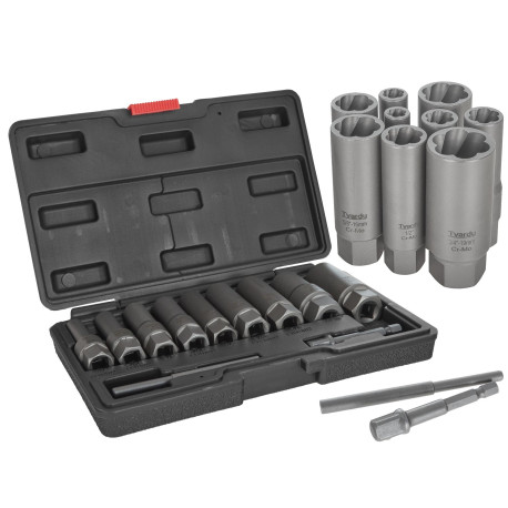 Burghie Set extractor spiralat adânc (11 buc) | race-shop.ro