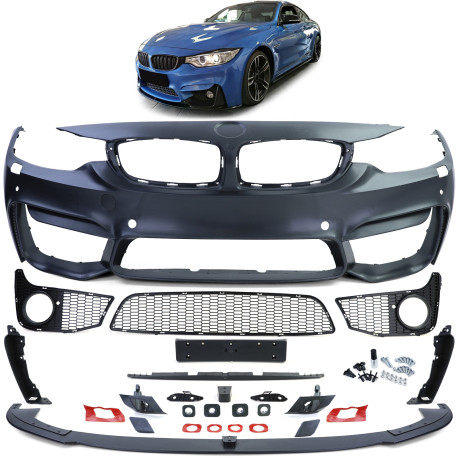 Body kit și tuning vizual Bară față + spoiler pentru BMW 4er F32 F33 F36 | race-shop.ro