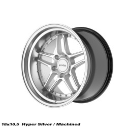 STROM DS-05 jantă 18x10.5 5x120 72.6 ET10, Hyper Silver / Polished Dish
