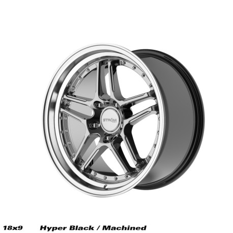 ALU disky STROM STROM DS-05 jantă 18x9 5x100 73.1 ET35, Hyper Black / Polished Dish | race-shop.ro
