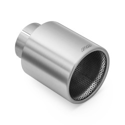 RM Motors satin ornament evacuare din oțel inoxidabil KPZS/DP 76mm, intrare 63,5mm