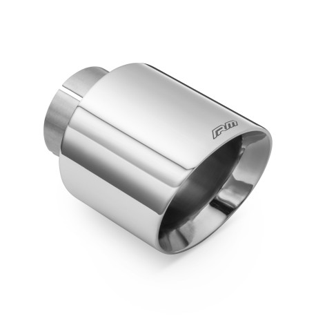 Ornament cu o ieșire RM Motors ornament evacuare lustruit din oțel inoxidabil KSCP/DS 89mm, intrare 63,5mm | race-shop.ro