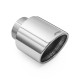 Ornament cu o ieșire RM Motors ornament evacuare lustruit din oțel inoxidabil KSZP/DP 76mm, intrare 63,5mm | race-shop.ro