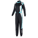 Combinezon cu omologare FIA ALPINESTARS Stella GP Pro Comp V2, negru/turcoaz/alb
