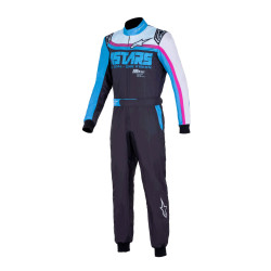 Alpinestars combinezon FIA KMX-9 V3 Graphic 2, Black/Cyan/Fuchsia