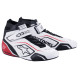Încălțăminte de curse cu omologare FIA Alpinestars Tech-1 T V3, alb/negru/roșu