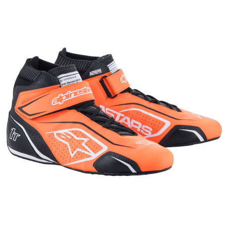 Încălțăminte Pantofi de curse FIA Alpinestars Tech-1 T V3, Orange Fluo/Black/White | race-shop.ro