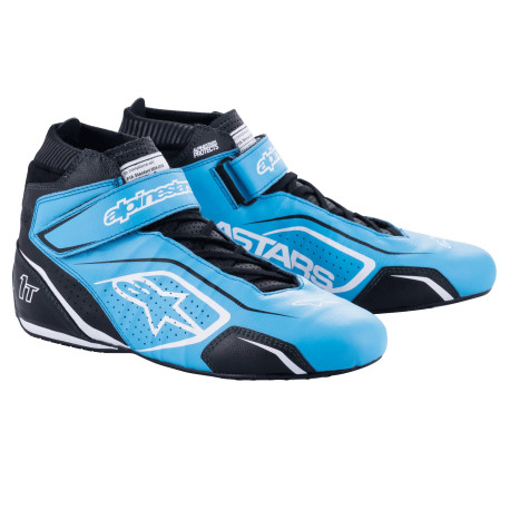 Încălțăminte Pantofi de curse FIA Alpinestars Tech-1 T V3, Light Blue/Black/White | race-shop.ro