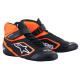 Încălțăminte de karting Alpinestars Tech-1 K V2, negru/portocaliu fluo/alb
