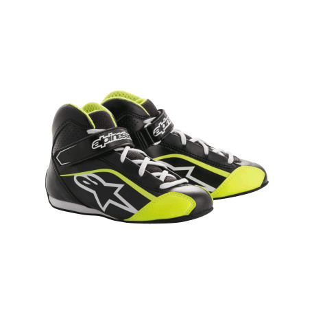 Încălțăminte Încălțăminte pentru copii Kart Alpinestars Tech-1 K, Black/White/Yellow Fluorescent | race-shop.ro