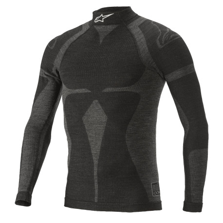 Lenjerie Alpinestars ZX Evo V2 Top cu mânecă lungă cu FIA, Black/Gray | race-shop.ro