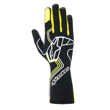 Mănuși Mănuși de curse Alpinestars Tech-1 Race V4 cu FIA, Fluo negru/galben | race-shop.ro
