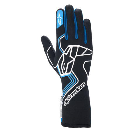 Mănuși Mănuși de curse Alpinestars Tech-1 Race V4 cu FIA, Negru/albastru | race-shop.ro