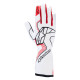 Mănuși de curse Alpinestars Tech-1 Race V4 cu FIA, Alb/roșu