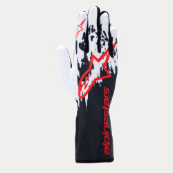 Mănuși de curse Alpinestars Tech-1 K V3 cu FIA, Black/White/Red